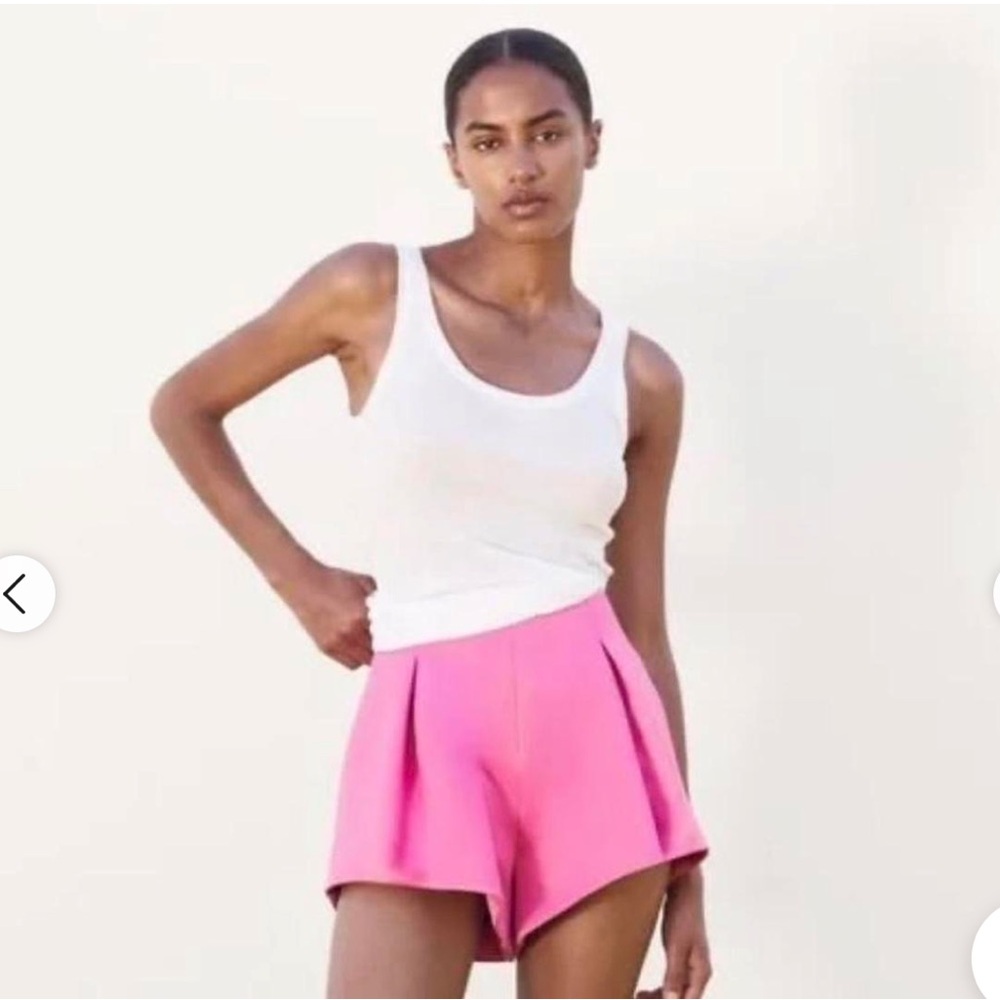Zara High Waisted Satin Shorts